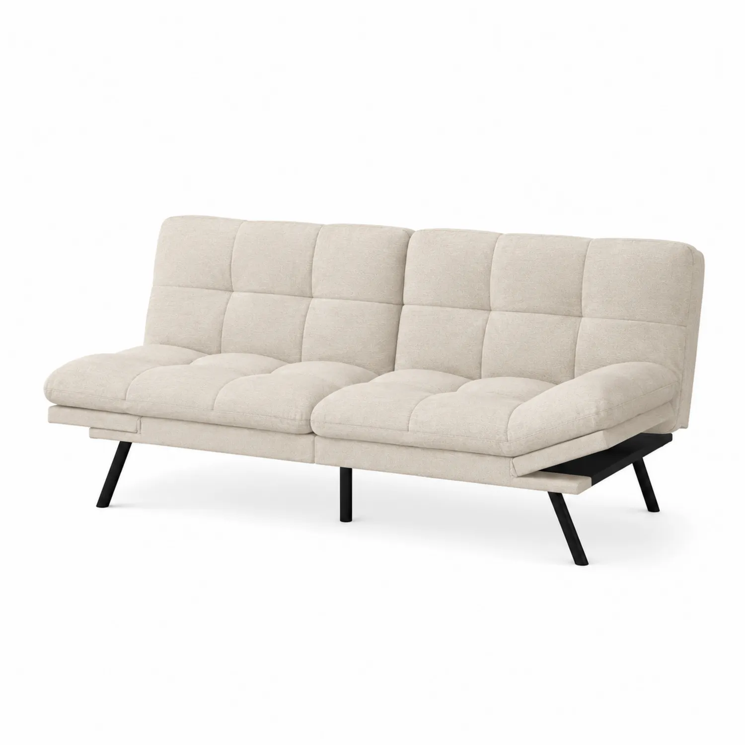 Rozkładana sofa 3-osobowa, materiał kremowy