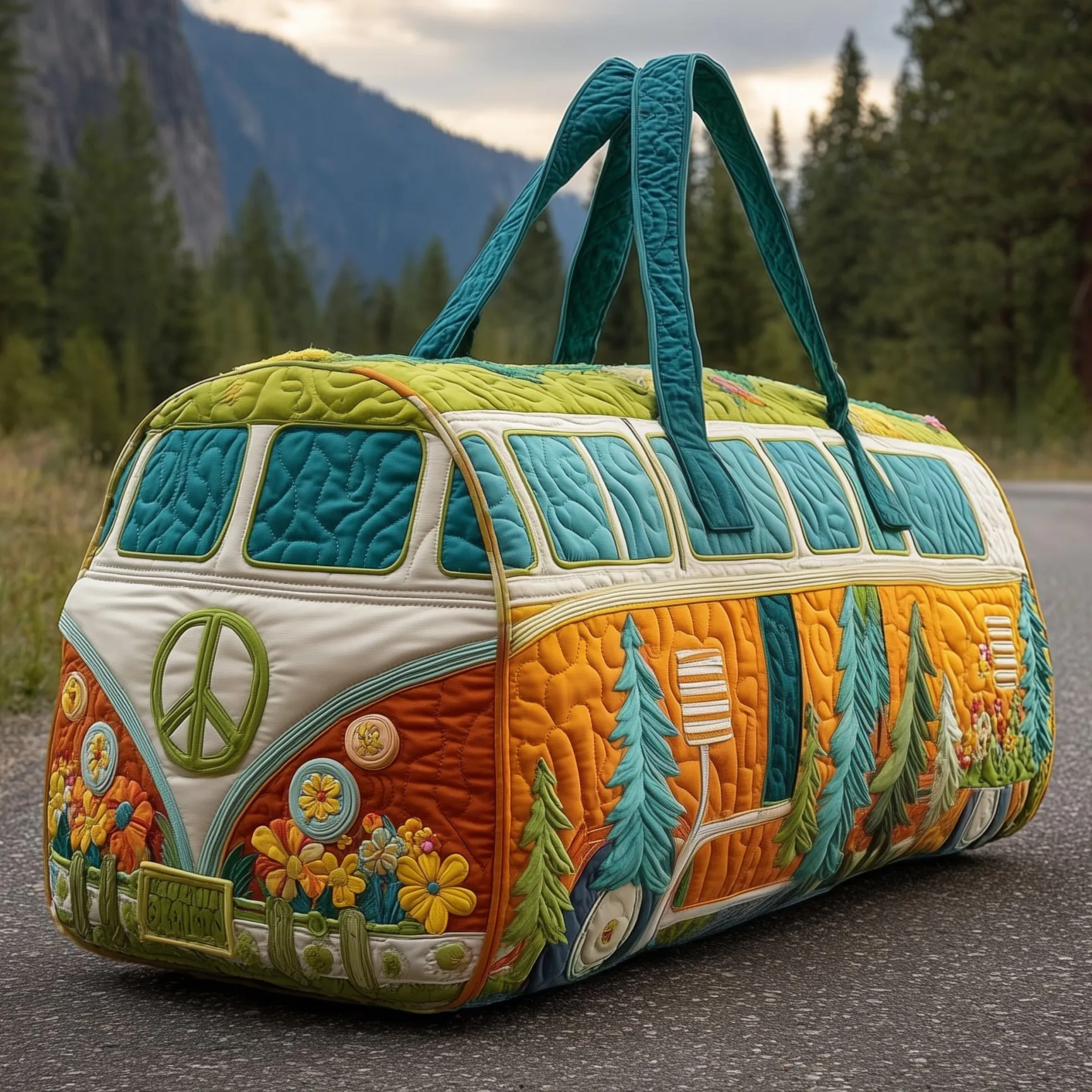Hippie Van Quilted Duffle Bag HFMA260612010