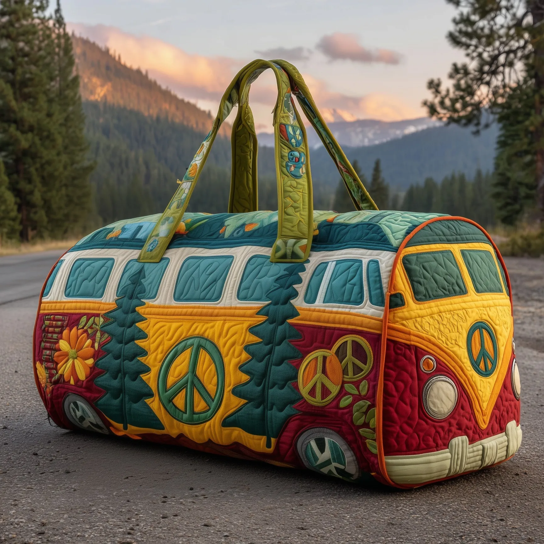 Hippie Van Quilted Duffle Bag HFMA260612010