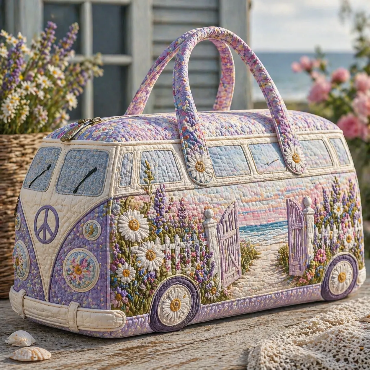 Hippie Van Quilted Duffle Bag HFMA260612010
