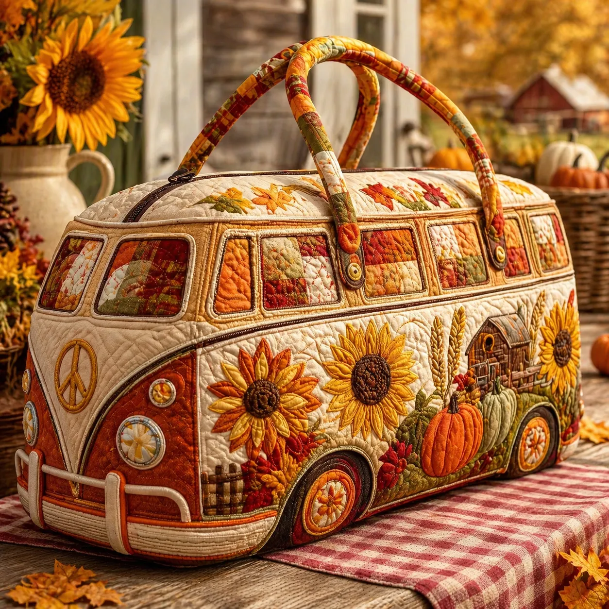 Hippie Van Quilted Duffle Bag HFMA260612010