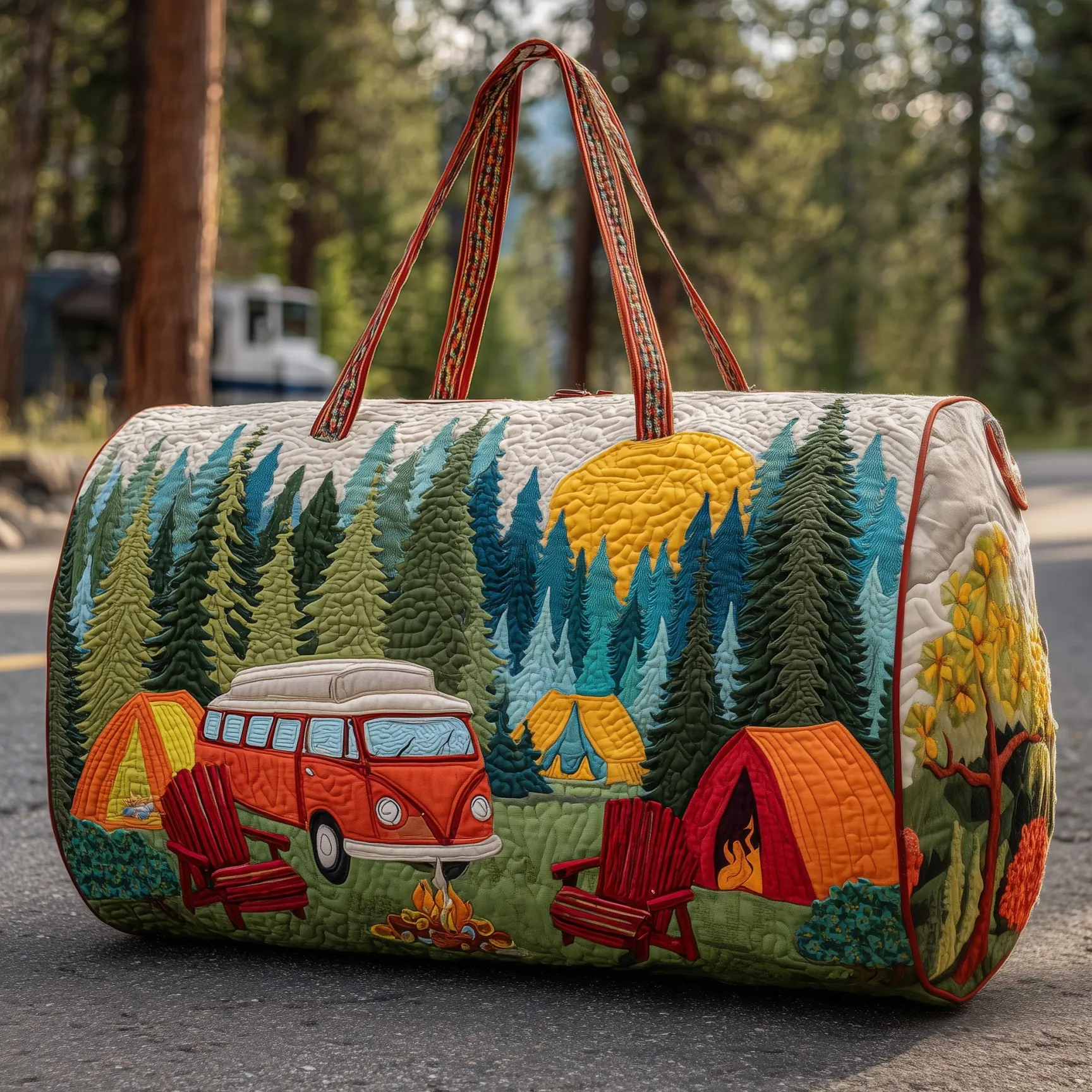 Campfire Dream Quilted Duffle Bag HFMA260612015