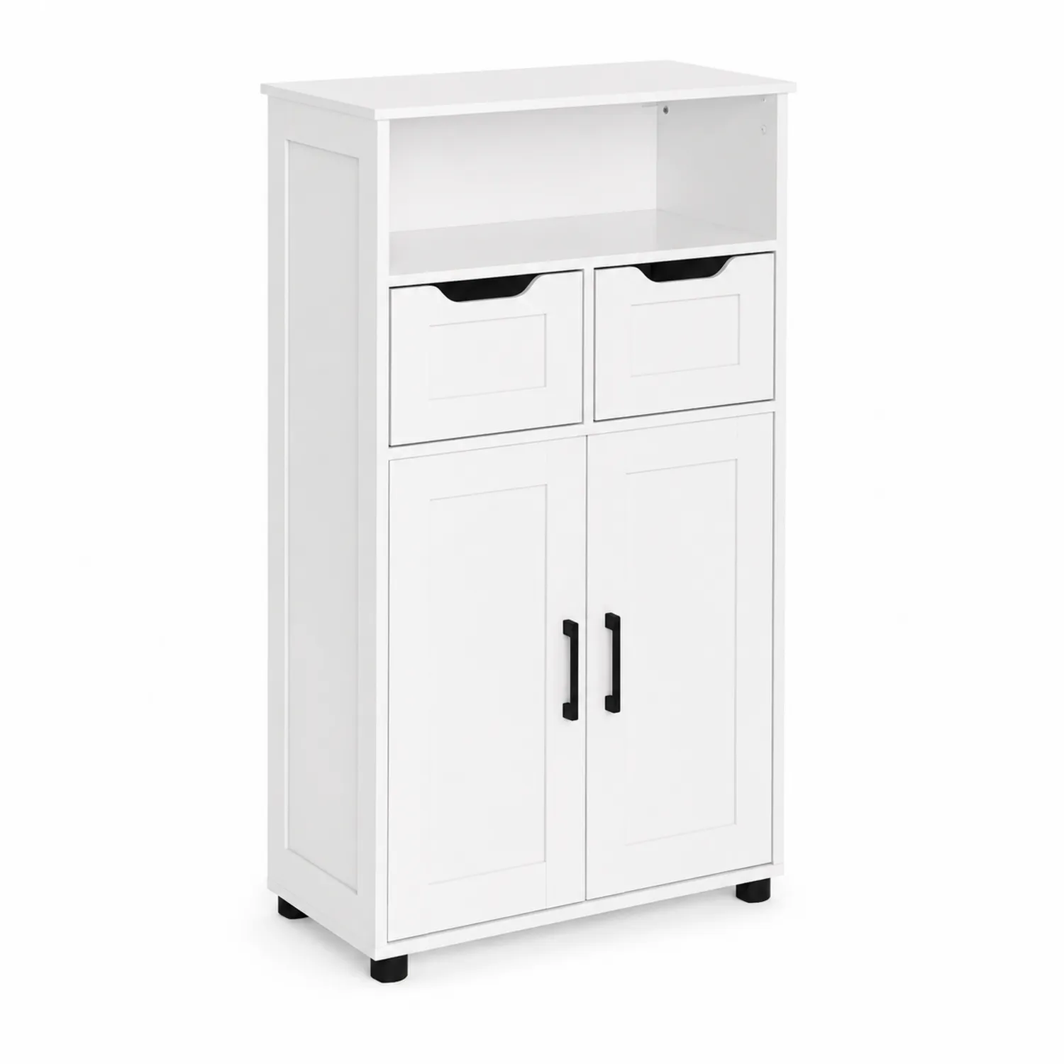 Szafka z płyty MDF z szufladami i drzwiami 80x30x120 cm-Norvitron