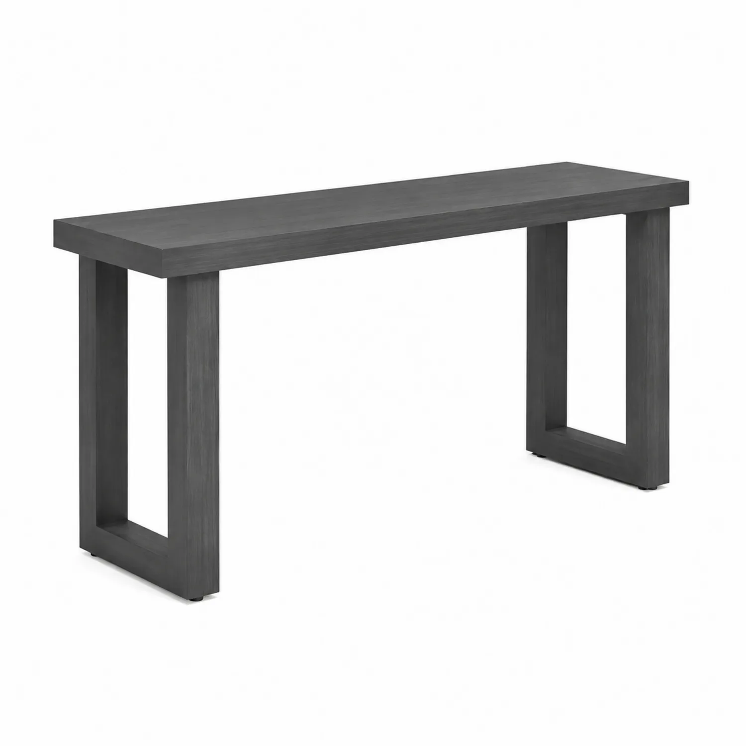 Stół Konsolowy Prostokątny Metalowy w Kolorze Ciemnoszarym-Norvitron