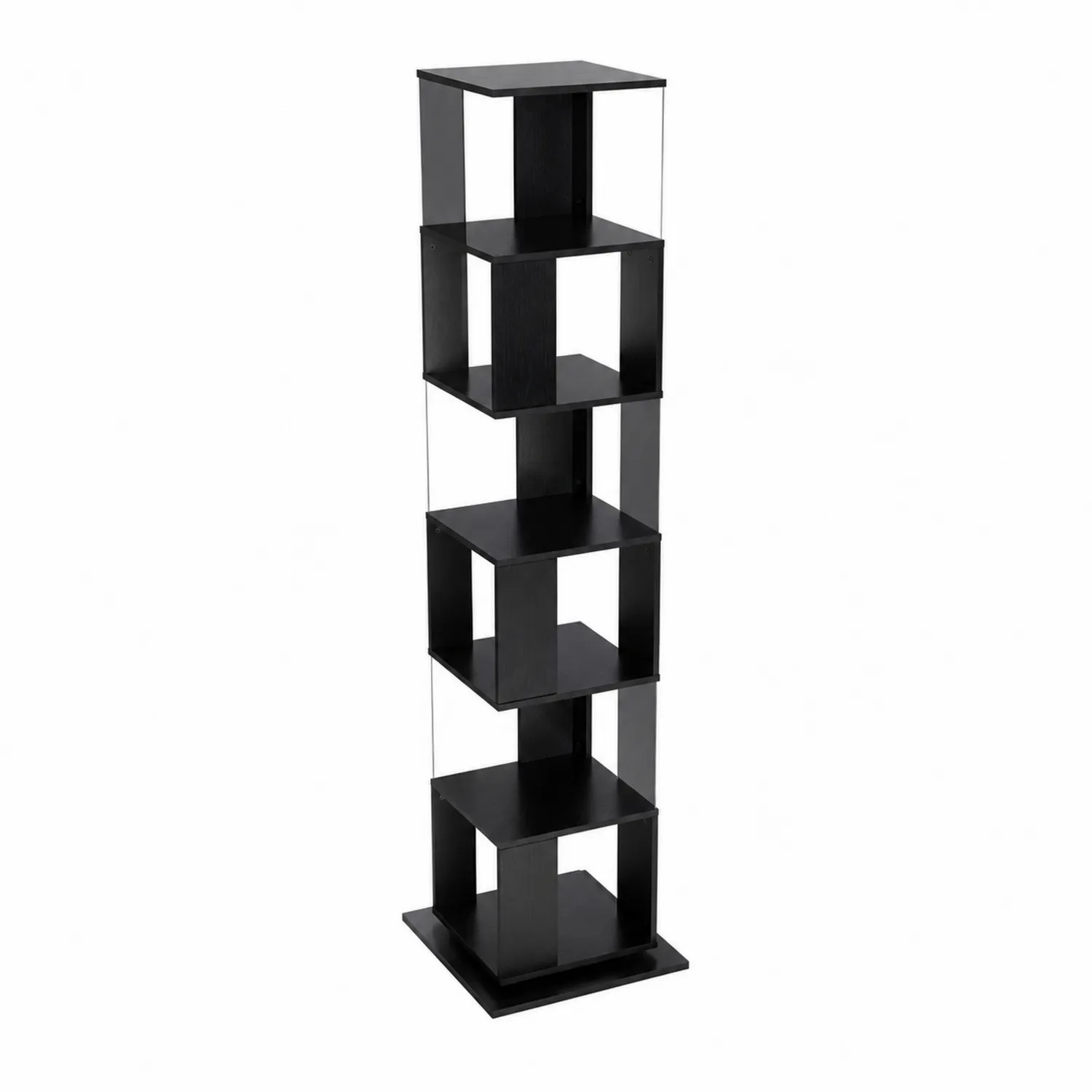 Regał pionowy z MDF Czarny 160x30x30 cm-Norvitron