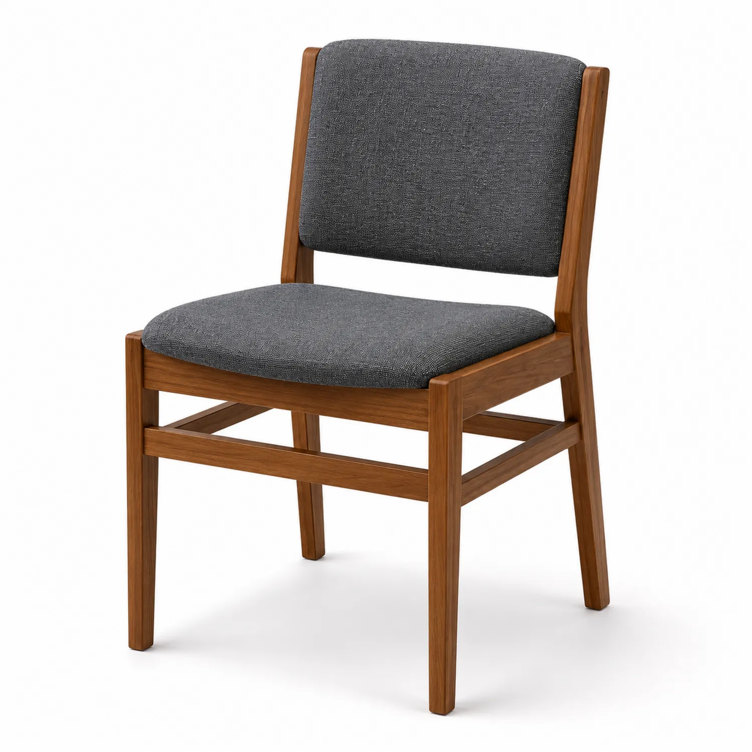 Krzesło drewniane z szarą tkaniną 85cm-Norvitron