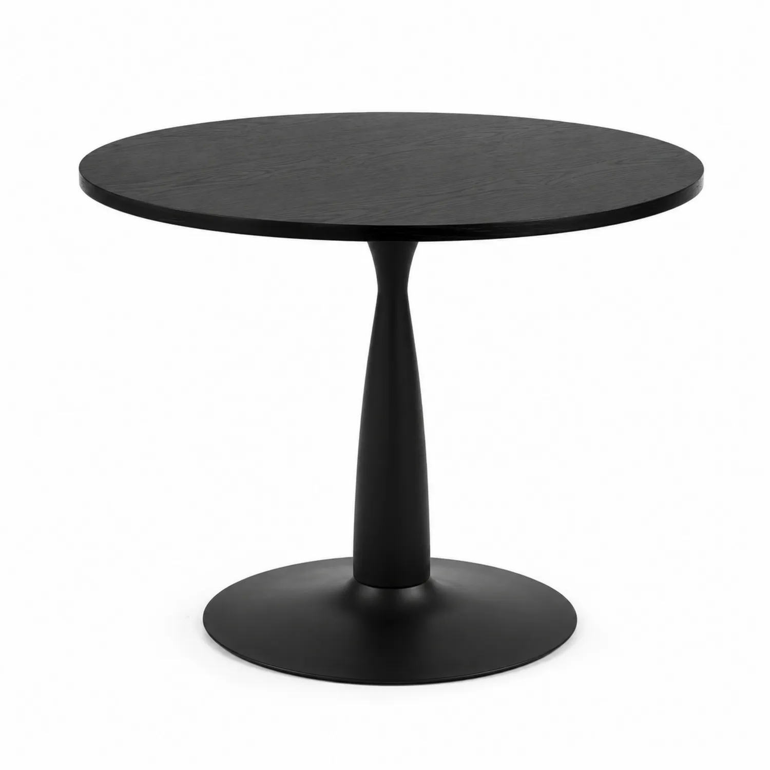 Okrągły stół czarny 80 cm drewniany metalowy-Norvitron