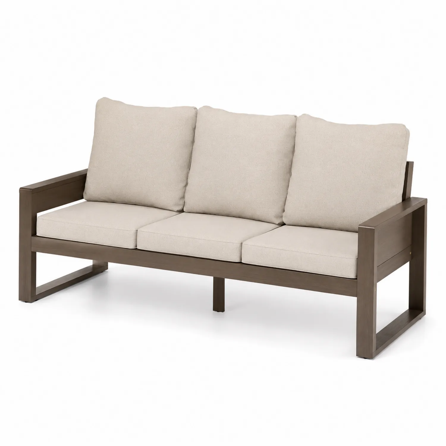 Sofa ogrodowa z 3 miejscami stal i poliester-Norvitron