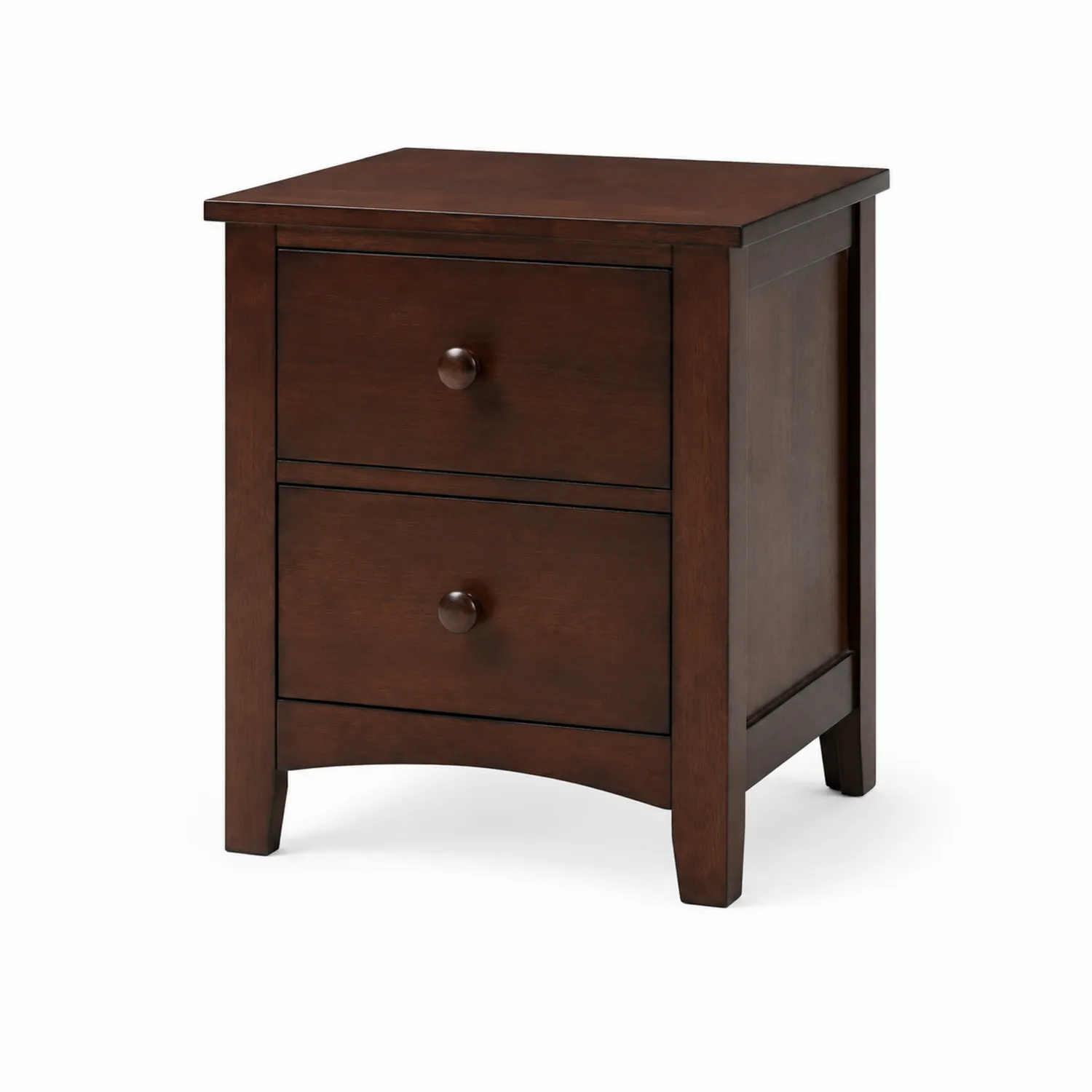 Stolik nocny drewniany z 2 szufladami-Norvitron
