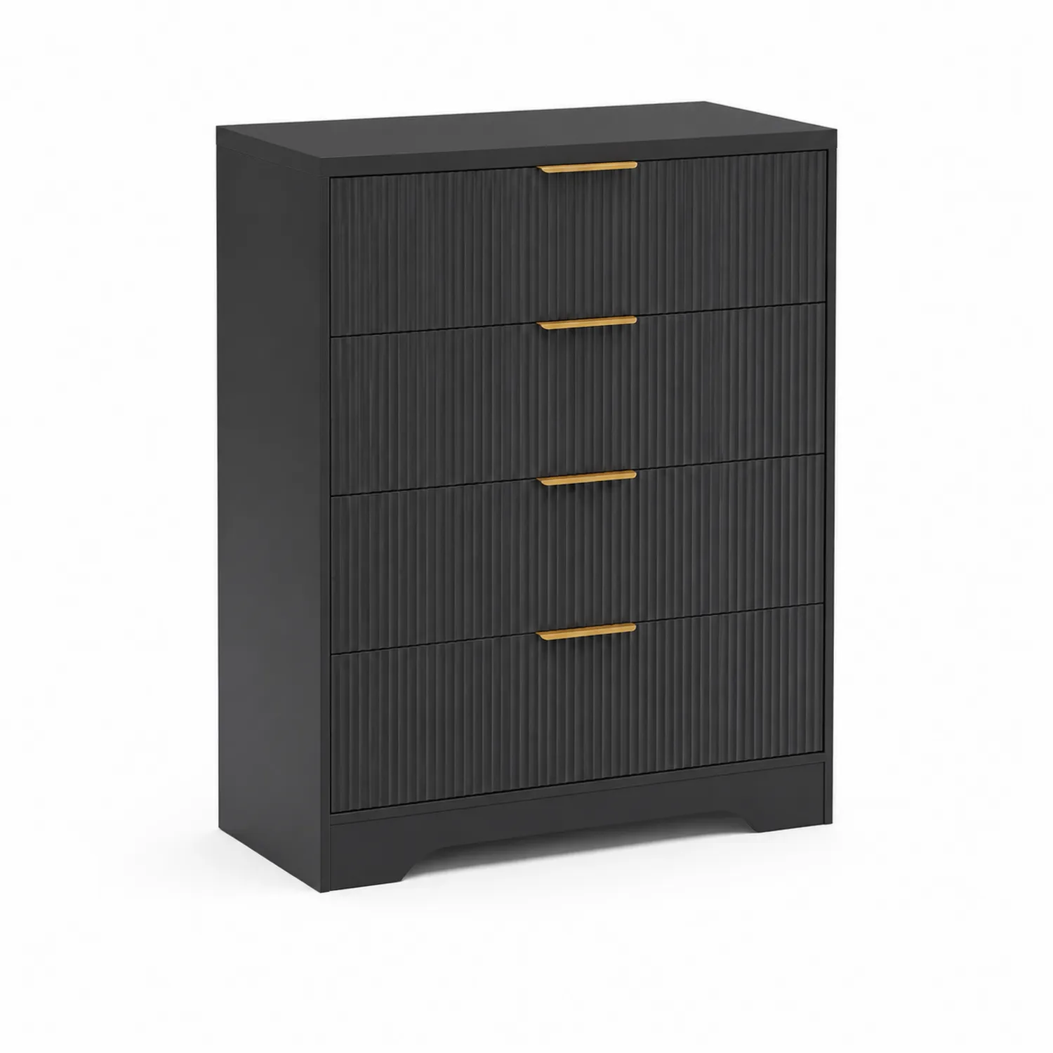 Komoda z 4 szufladami, MDF, Antracytowy-Norvitron