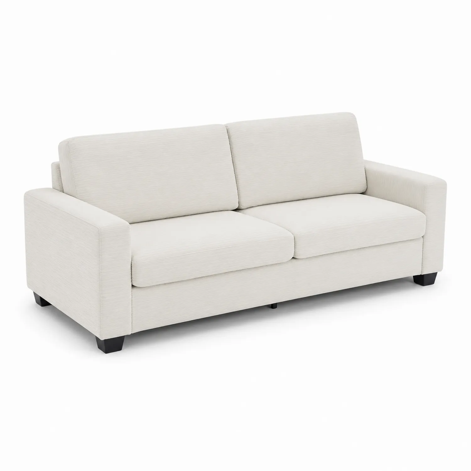 Sofa trzyosobowa z tkaniny poliester z drewnianą ramą
