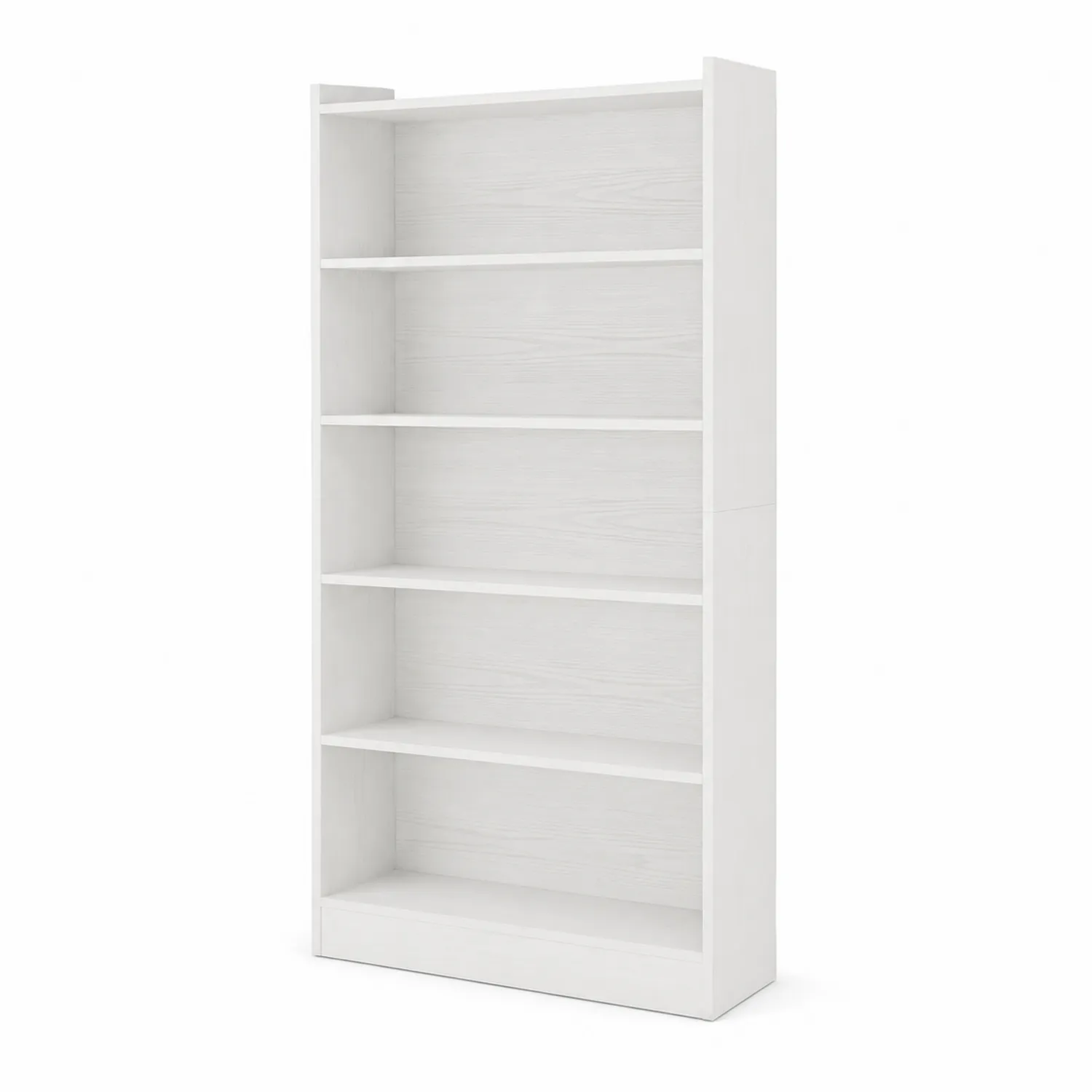 Regał biały z pięcioma półkami 80x30x180 cm z płyty laminowanej