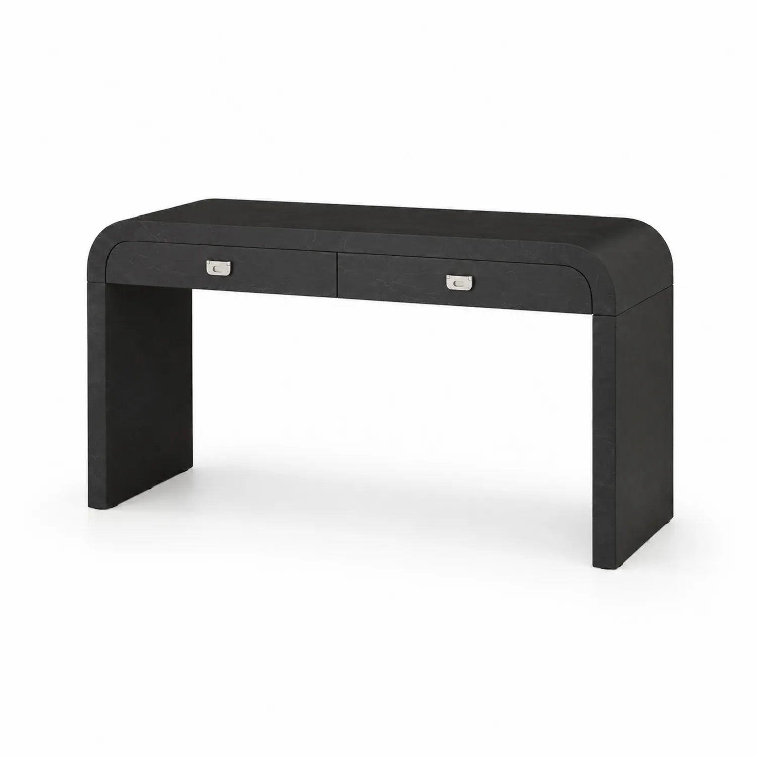 Stół konsolowy czarny 120cm MDF z szufladami