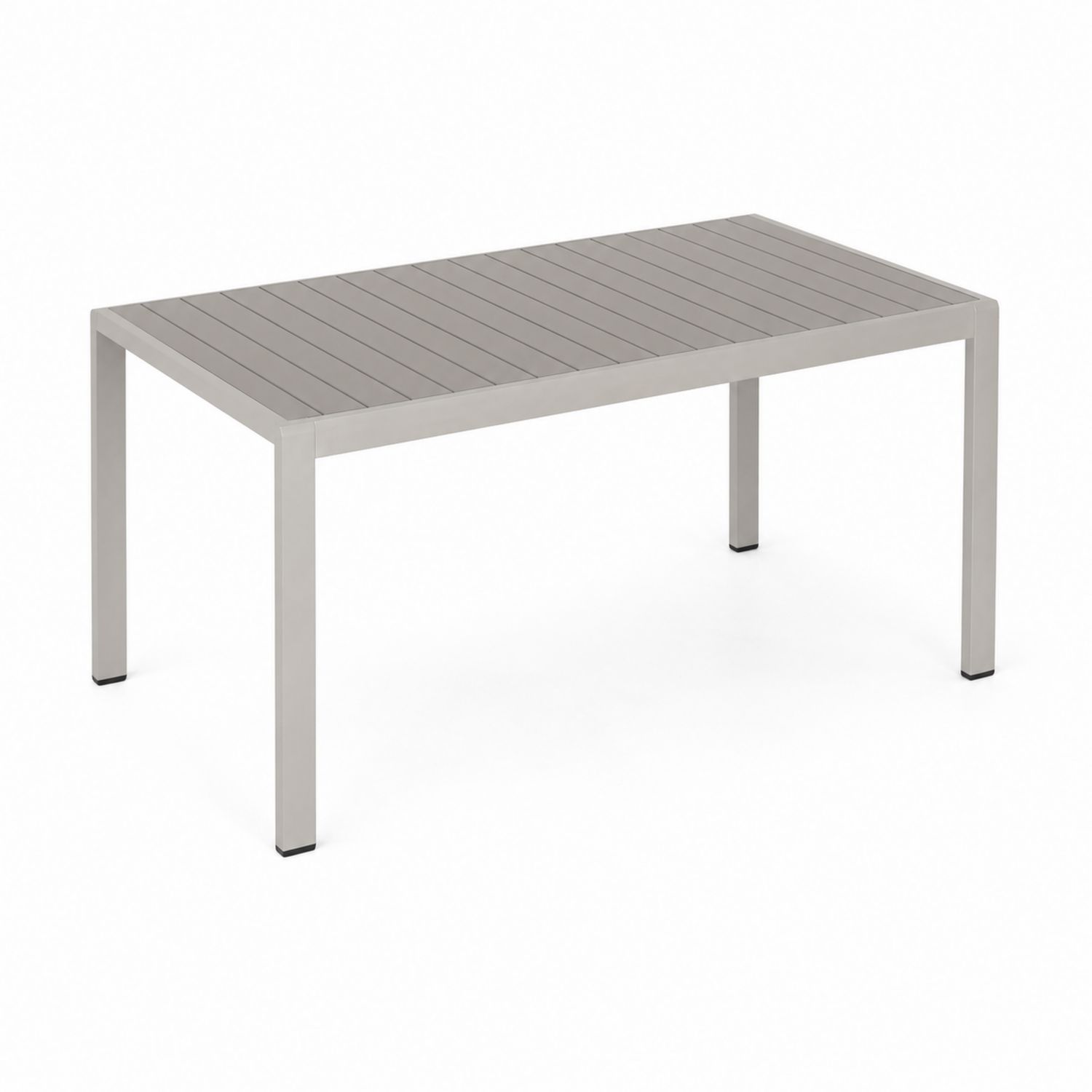 Stół ogrodowy prostokątny 150x90 cm aluminium szary