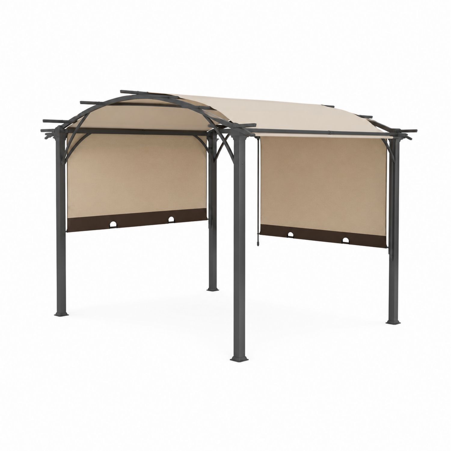 Pawilon ogrodowy prostokątny 300x400 cm metalowy z dachem z tkaniny poliestrowej Beżowy