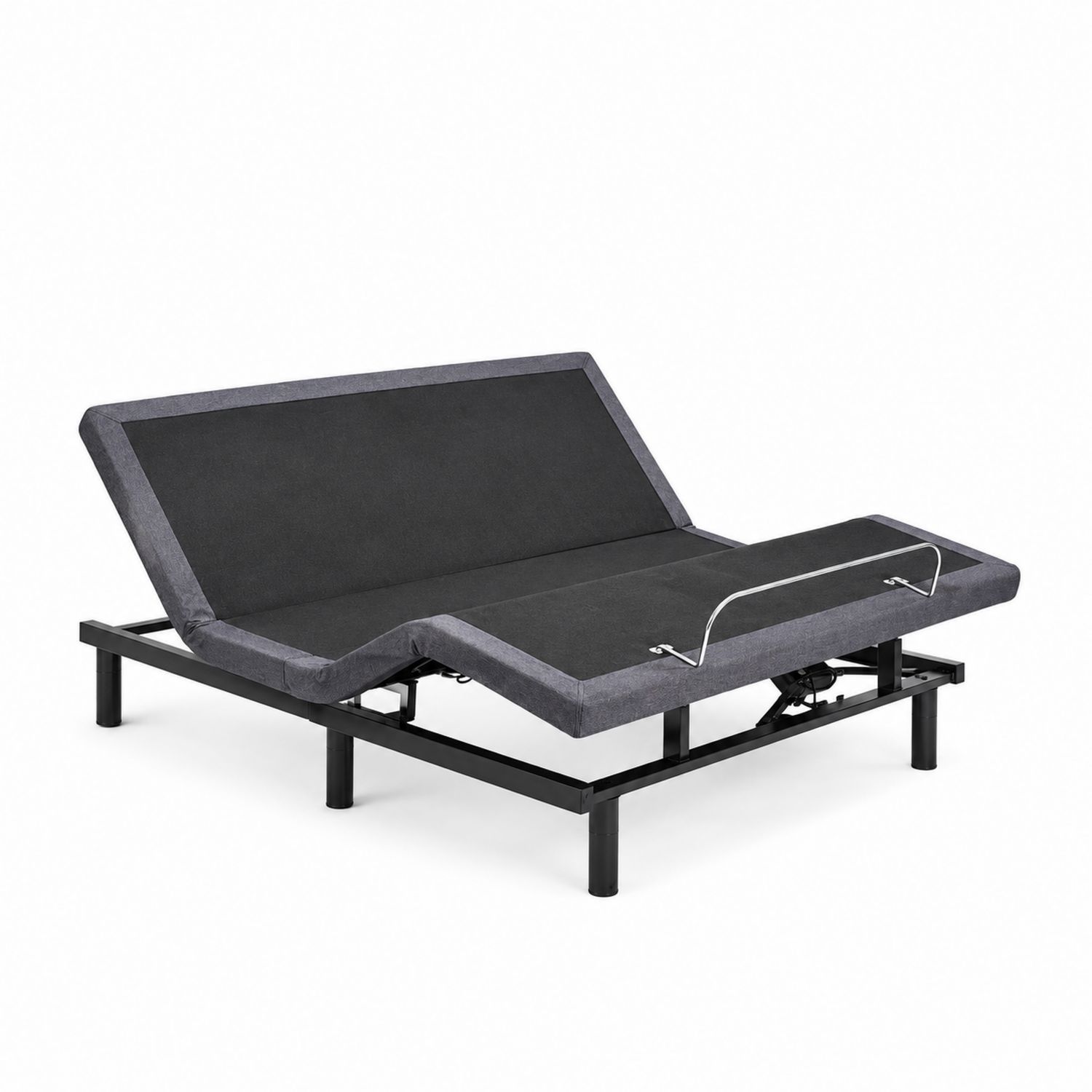 Łóżko regulowane elektryczne metalowe antracytowe 200x140cm