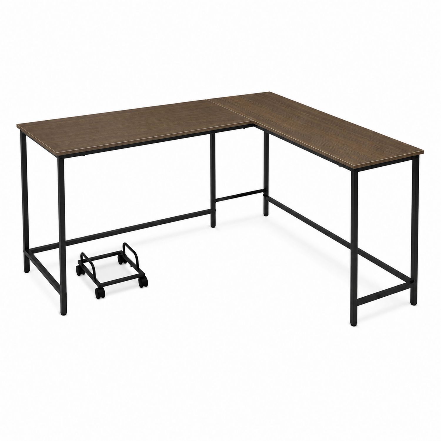 Biurko narożne z płyty MDF i metalu 150x130x75 cm