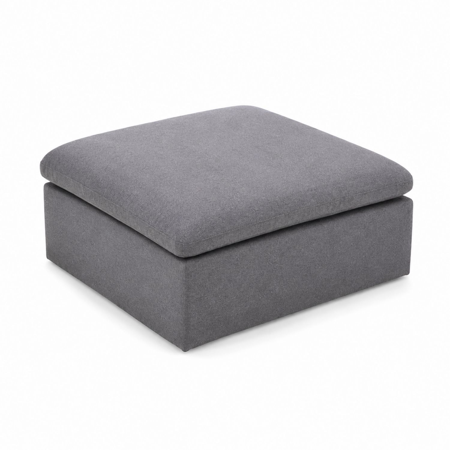 Pufa kwadratowa 80x80x45 cm Szara