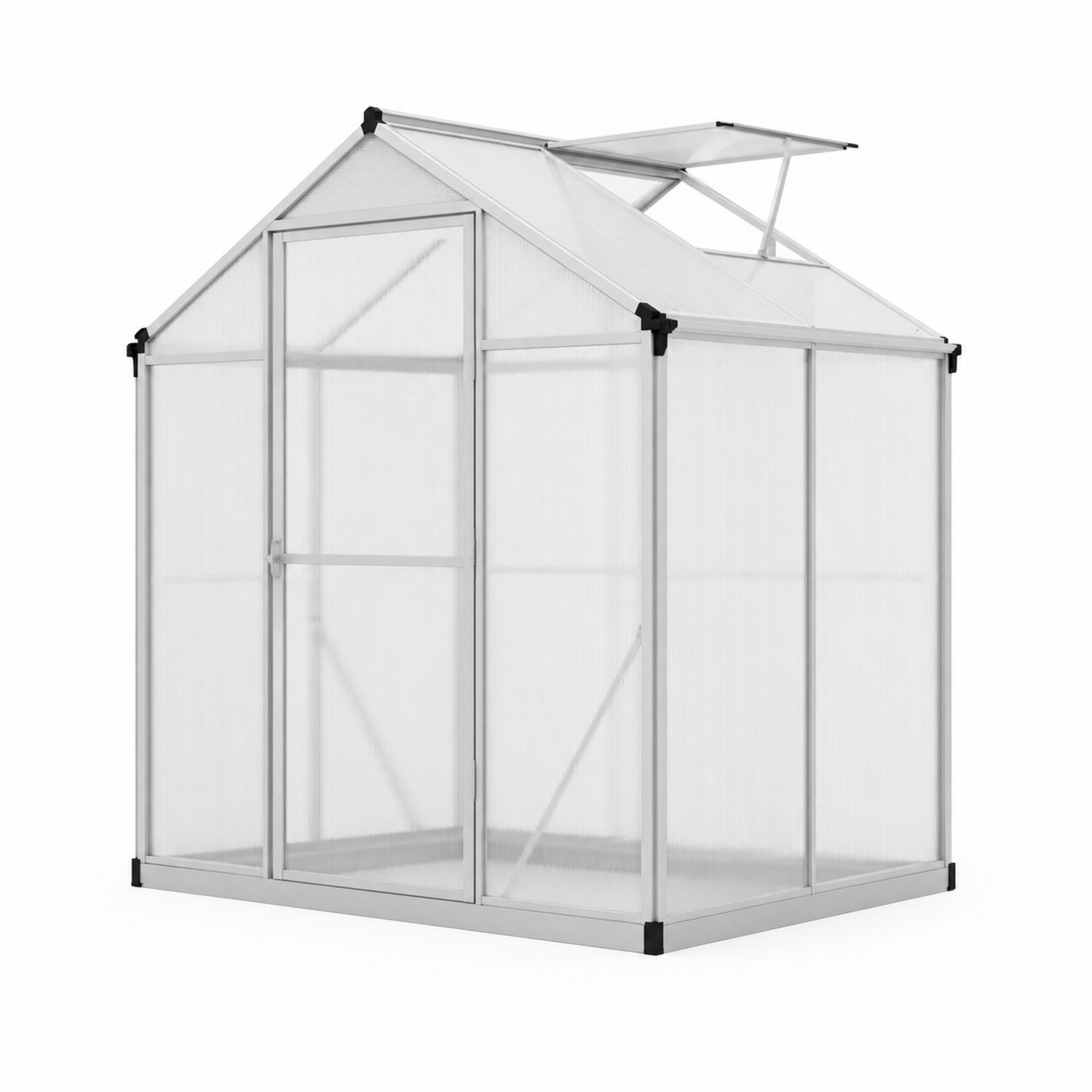 Szklarnia z Aluminium i Poliwęglanu 190x125x185 cm Biała