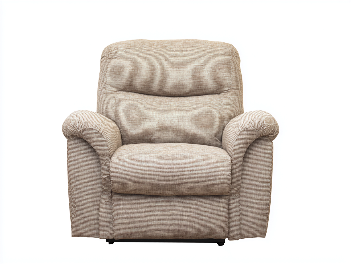 Sillones reclinables de tela con respaldo acolchado 90x95x102 cm - beige - diseño moderno para salón y dormitorio-Javexiroom
