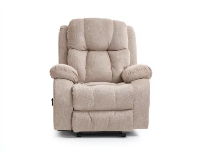 Sillones reclinables tela 92x96x104 cm beige para salón - diseño acolchado de confort-Javexiroom