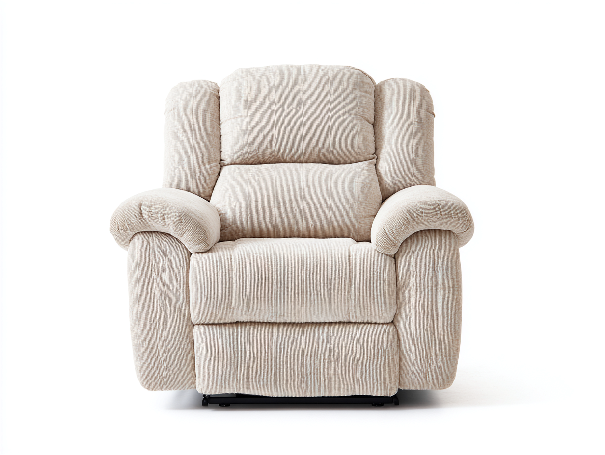 Sillones reclinables tela 95x95x105 cm - Beige - Respaldo acolchado - Diseño moderno-Javexiroom