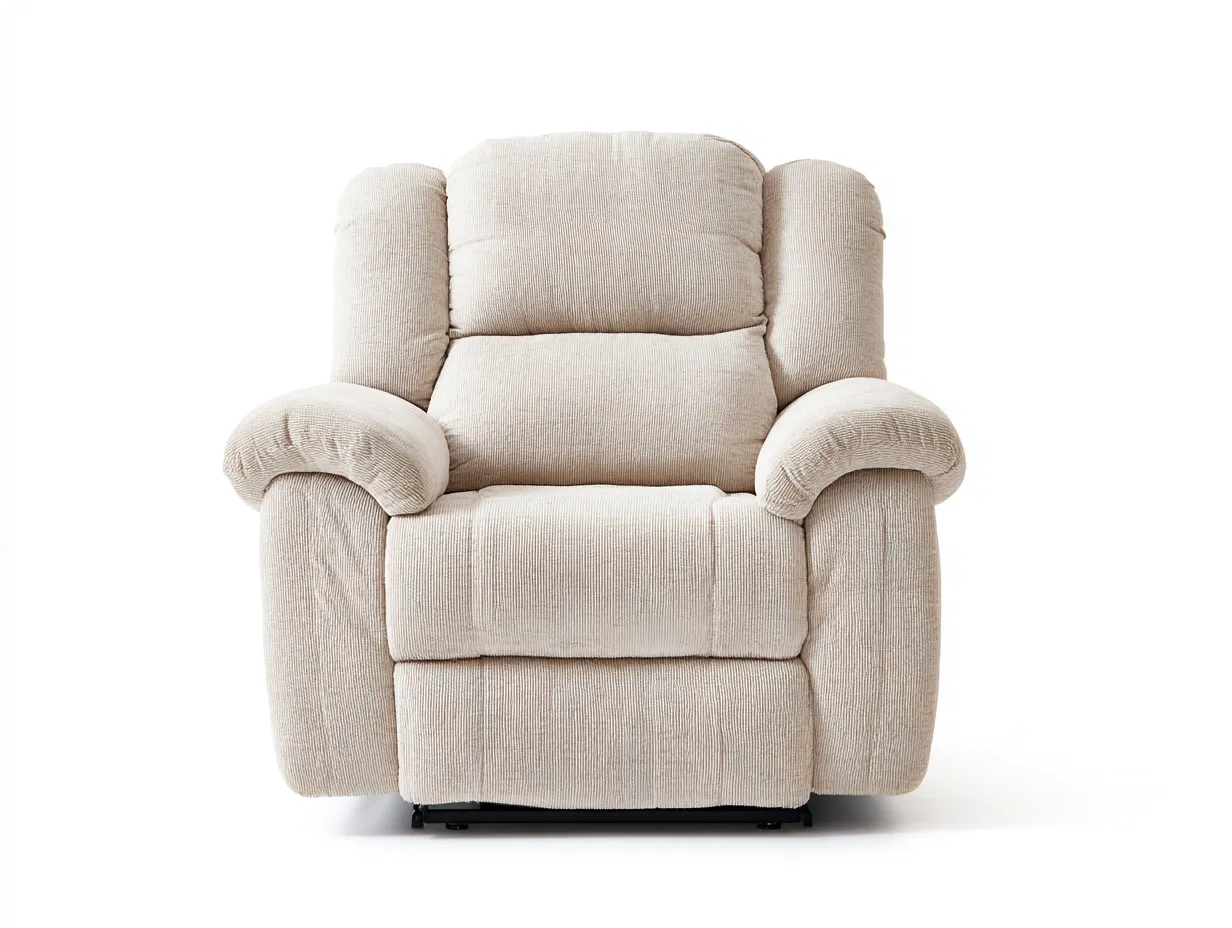 Sillones reclinables tela 95x95x105 cm - Beige - Respaldo acolchado - Diseño moderno-Javexiroom