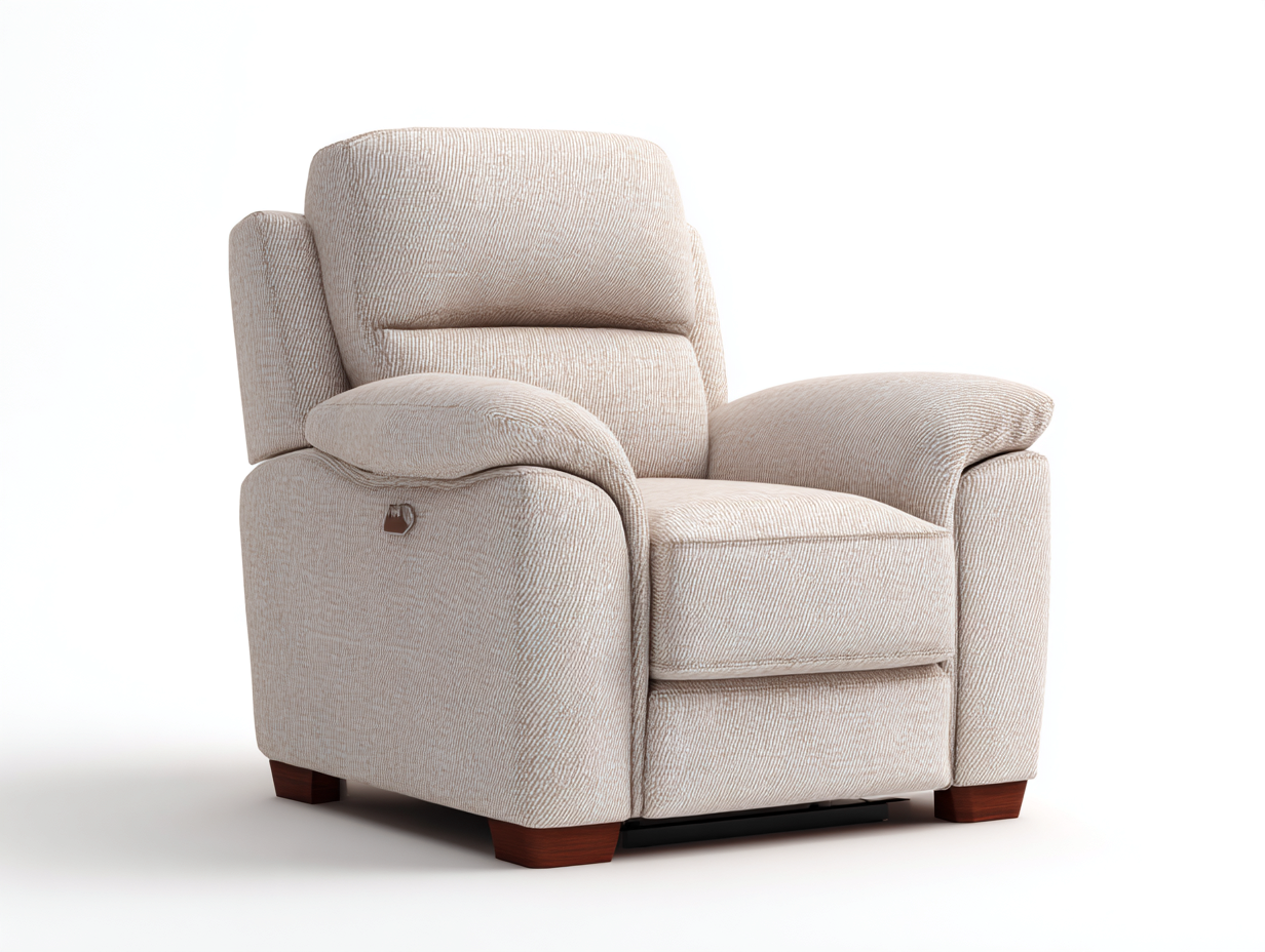 Sillones reclinables tela 90x95x100 cm - beige - diseño moderno con función relax-Javexiroom