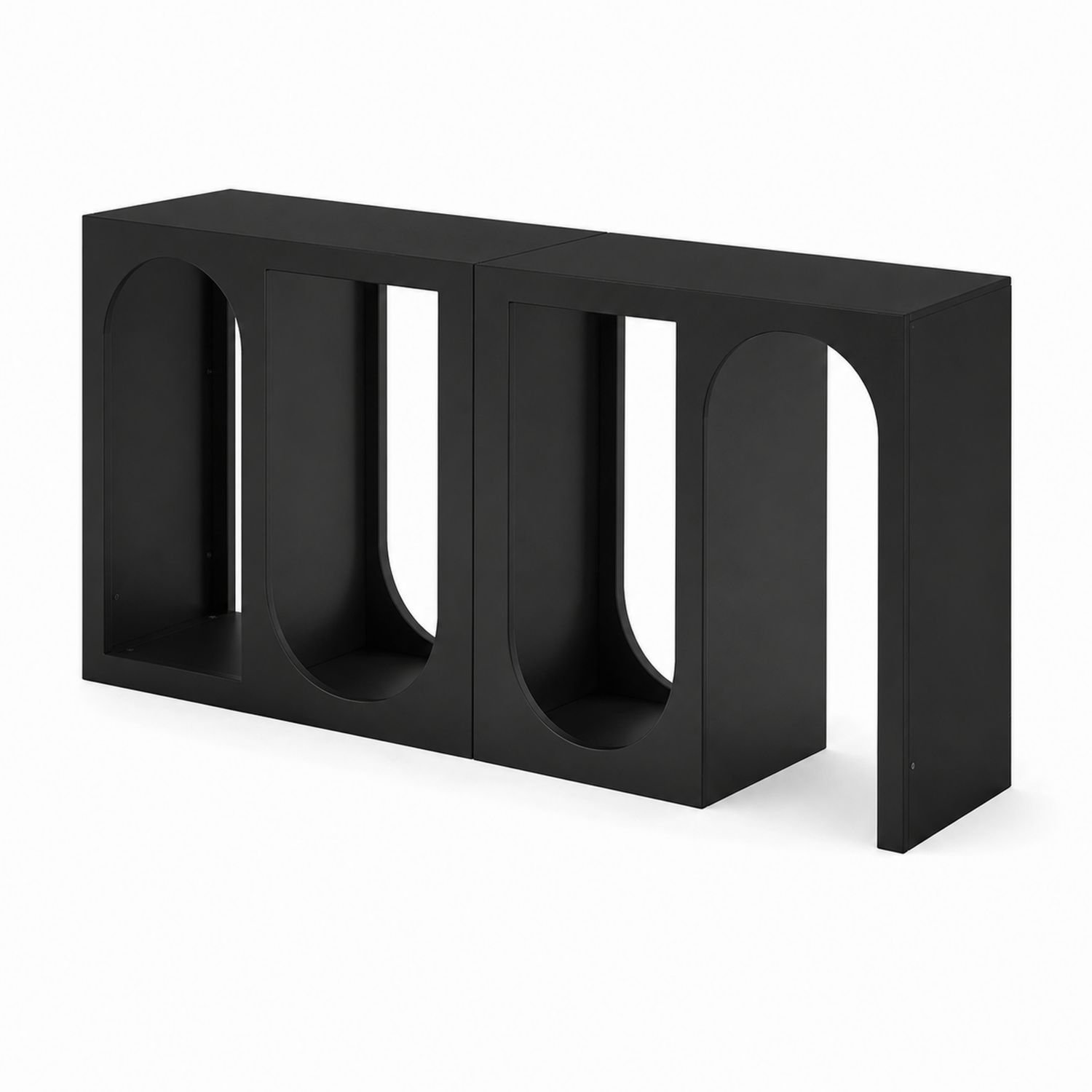 Czarny stalowy stolik konsolowy 120x30x80 cm