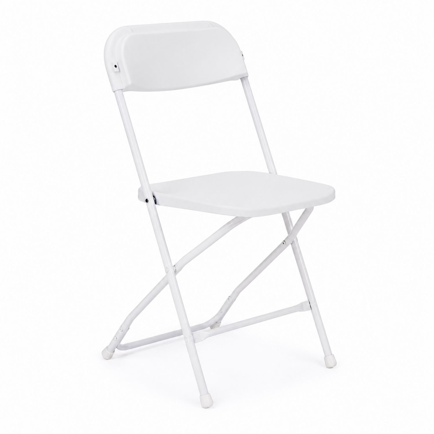 Krzesło składane biały metal tworzywo sztuczne 80x45x45 cm