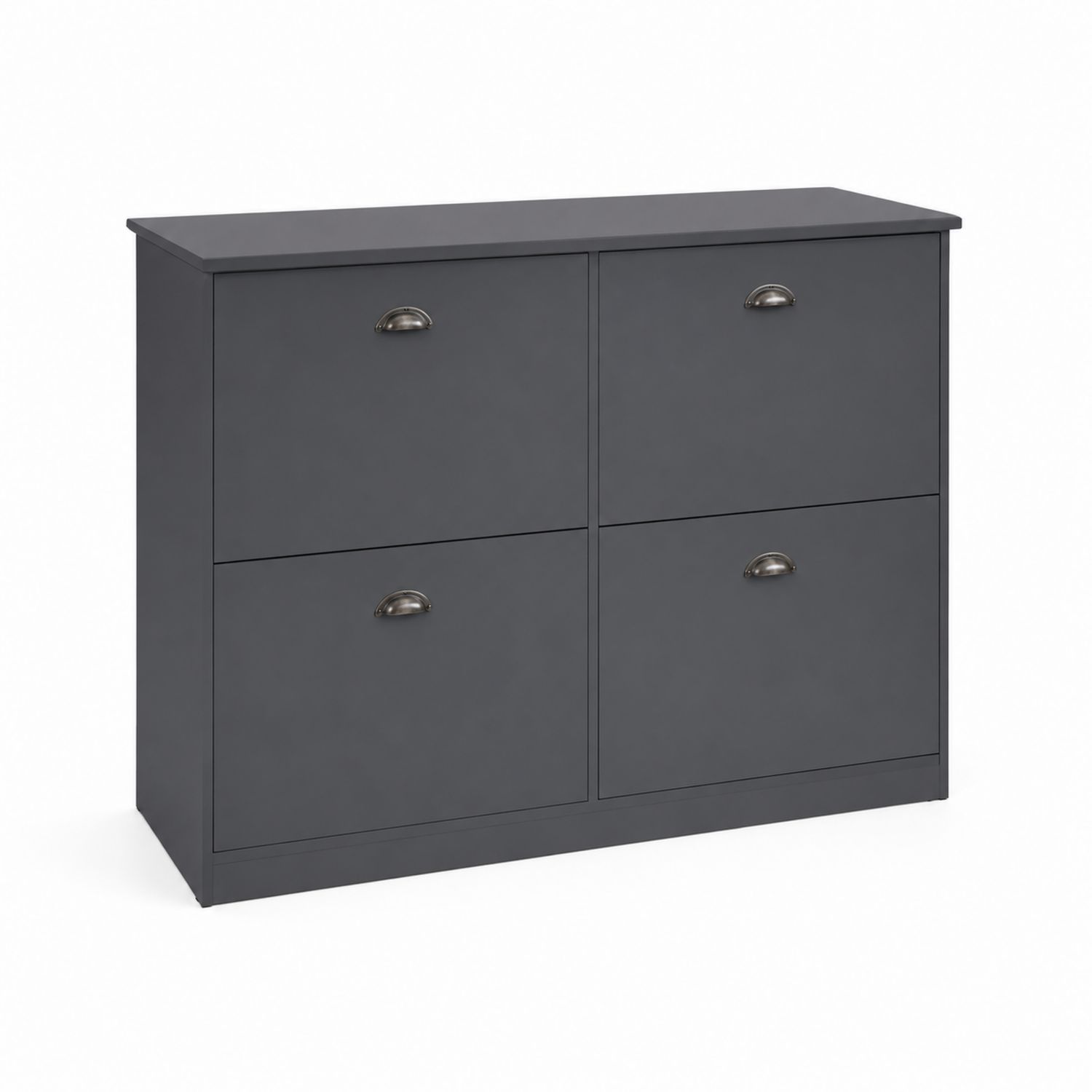 Szafka na Buty z 4 Szufladami Antracytowa z Płyty MDF 90x35x80 cm