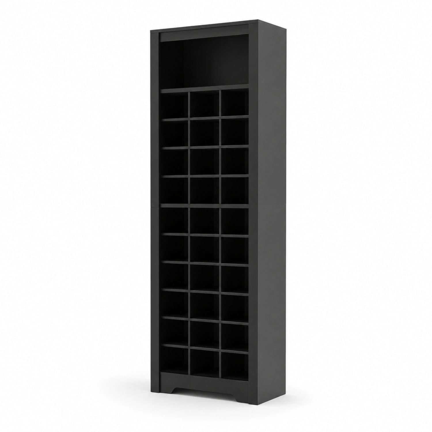 Regał na buty z płyty MDF 180x50x20 cm Czarny