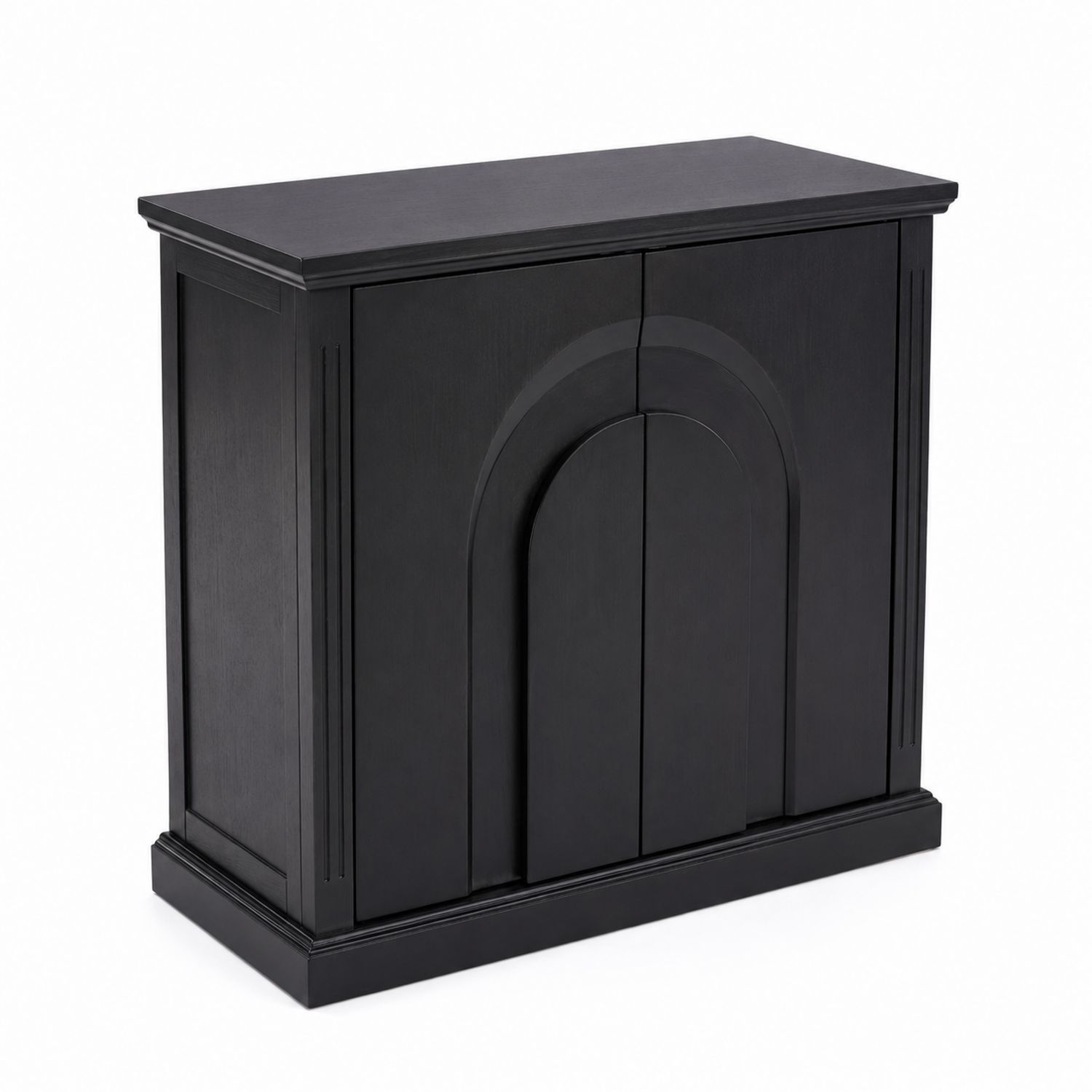 Szafka z drewna litego czarna 100x45x85 cm