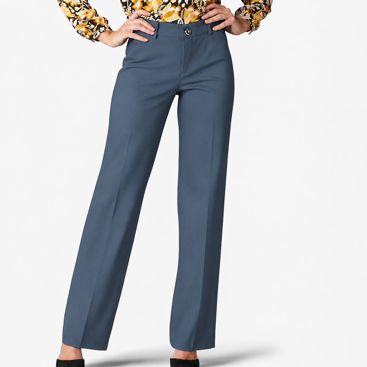 Back detail of tailored dress pants