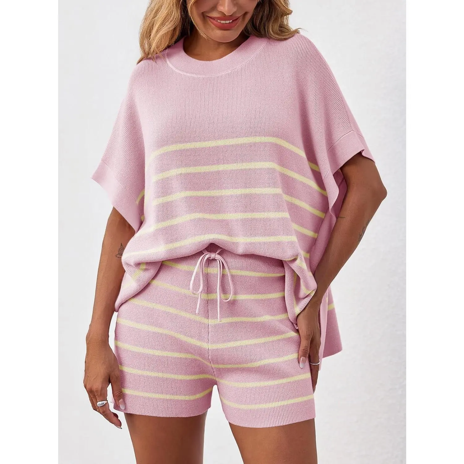 Women's Striped 2 Piece Outfits