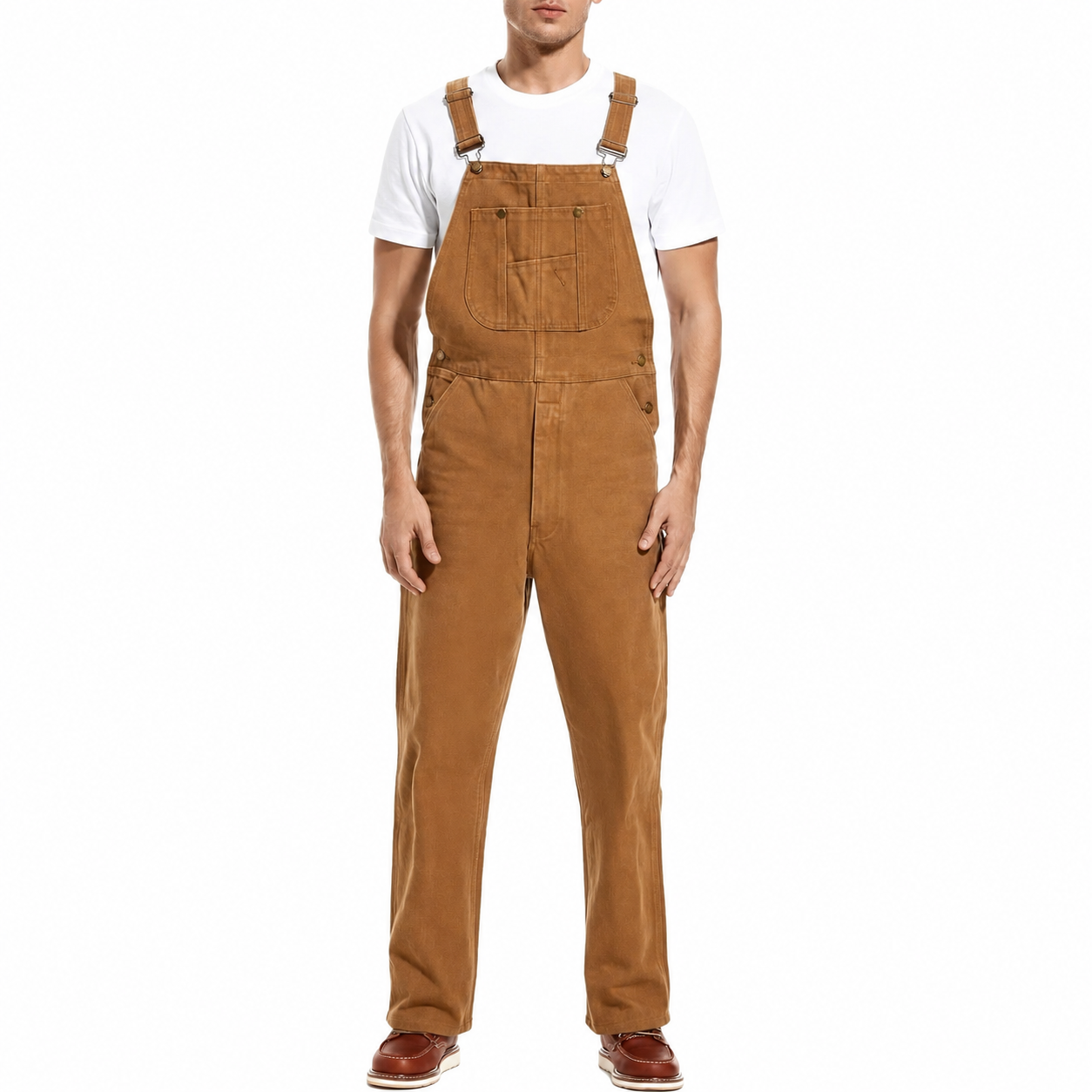 🔥Men's Denim Bib Overalls, Workwear with Adjustable Straps and Convenient Tool Pockets