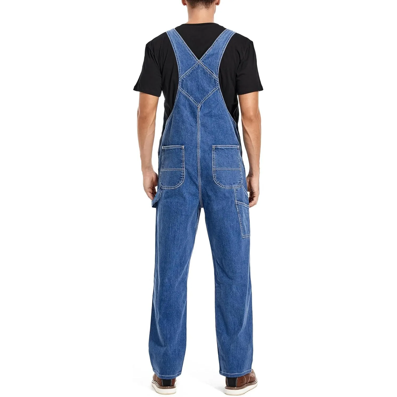 🔥Men's Denim Bib Overalls, Workwear with Adjustable Straps and Convenient Tool Pockets