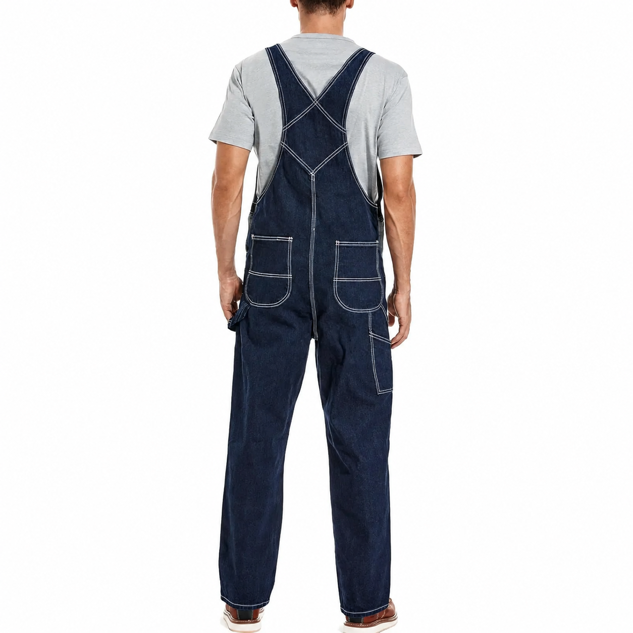 🔥Men's Denim Bib Overalls, Workwear with Adjustable Straps and Convenient Tool Pockets
