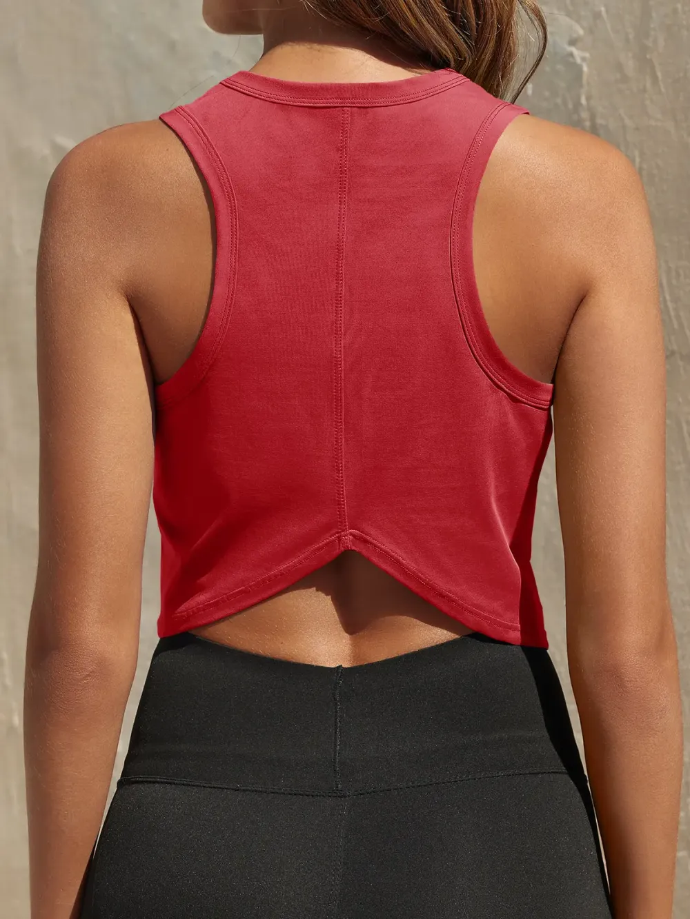 Women's Workout Cropped Tank Tops Racerback Sleeveless Crewneck Running Yoga Active Shirts