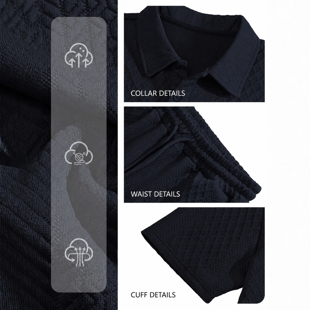 Men's Polo Shirt and Drawstring Shorts Set