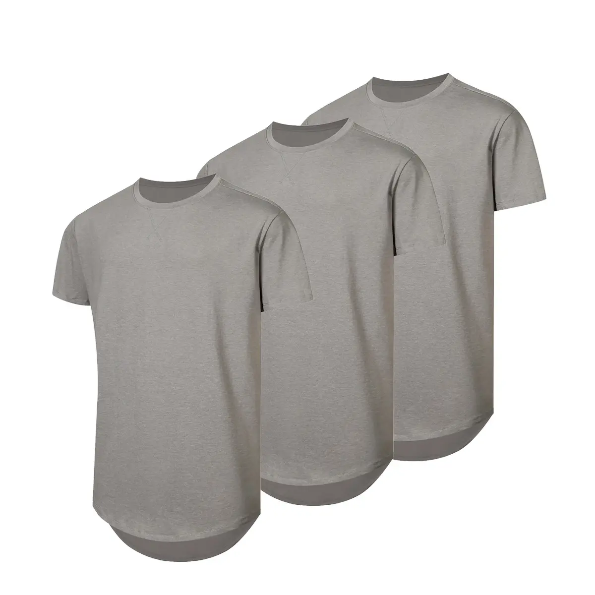 Men's 3 Pack Cotton Hipster Crewneck T-Shirts