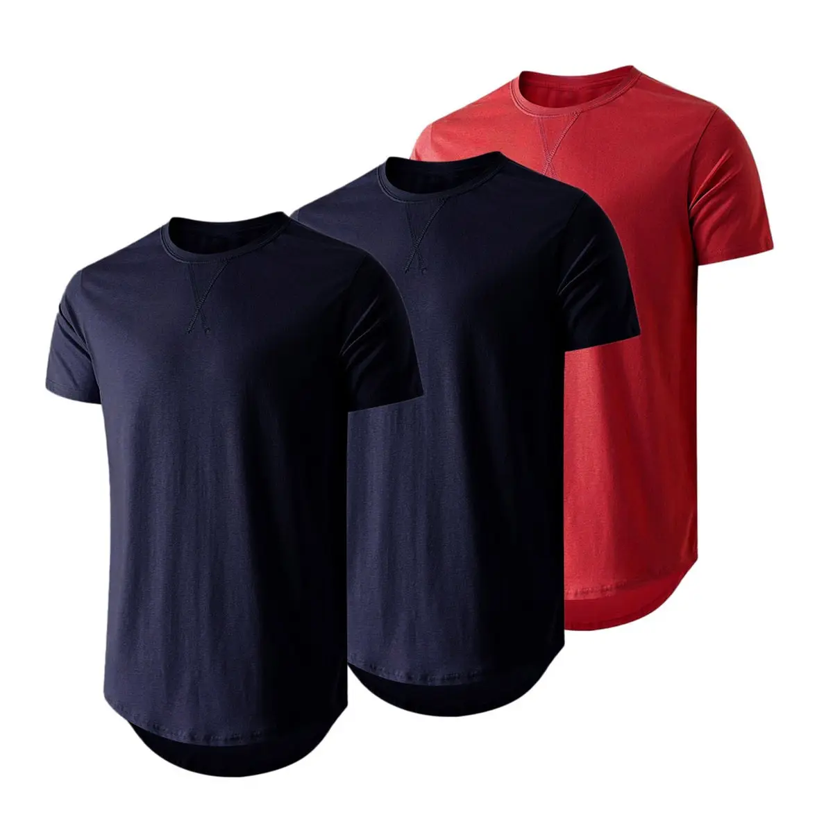 Men's 3 Pack Cotton Hipster Crewneck T-Shirts