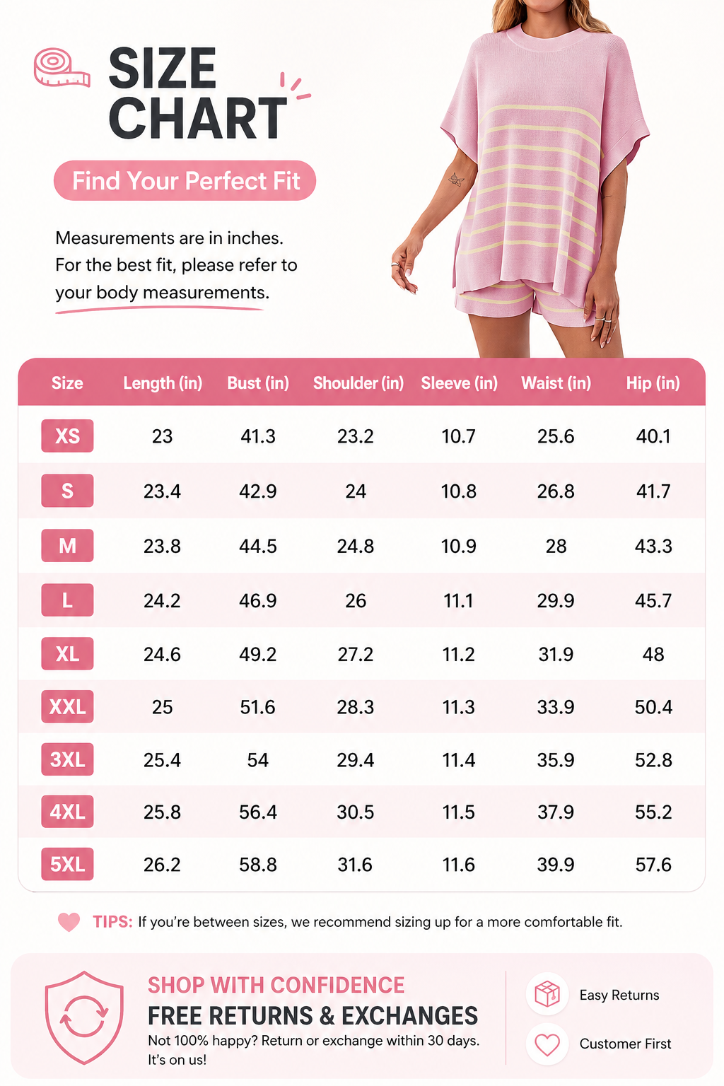 Women's Striped 2 Piece Outfits