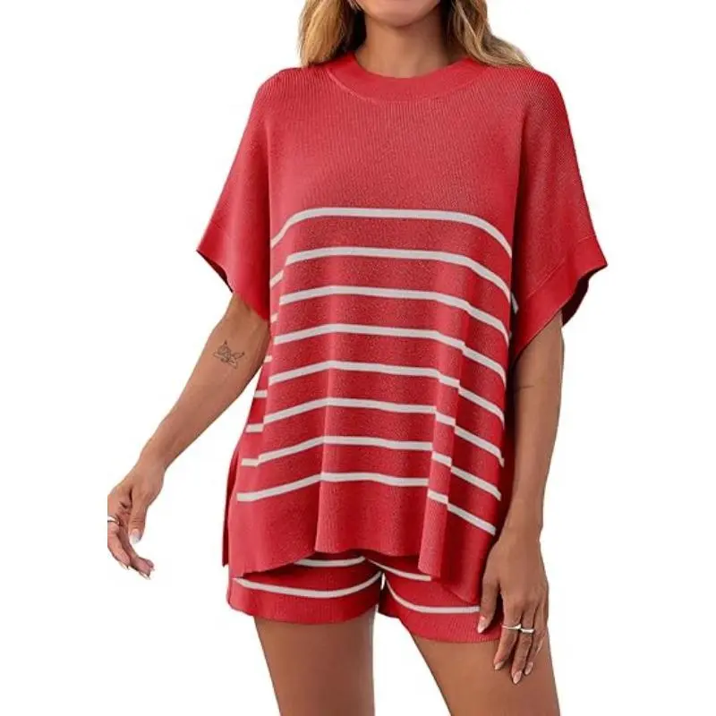 Women's Striped 2 Piece Outfits