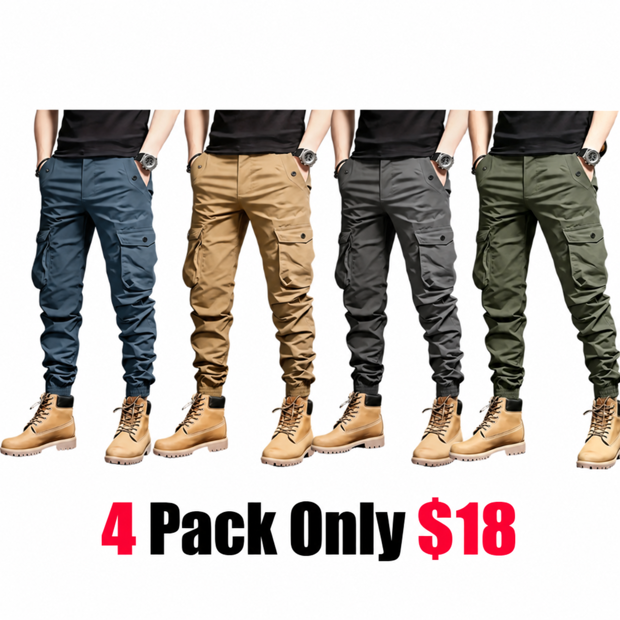 Men’s  Multi-Color Cargo Joggers