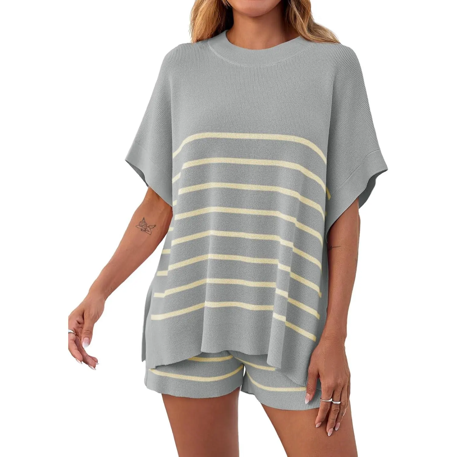 Women's Striped 2 Piece Outfits