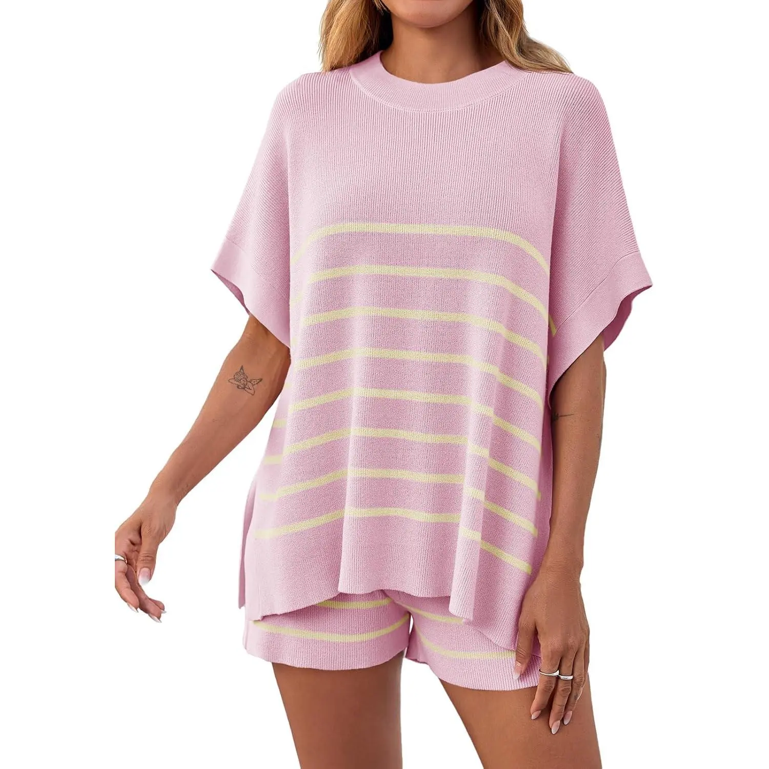 Women's Striped 2 Piece Outfits