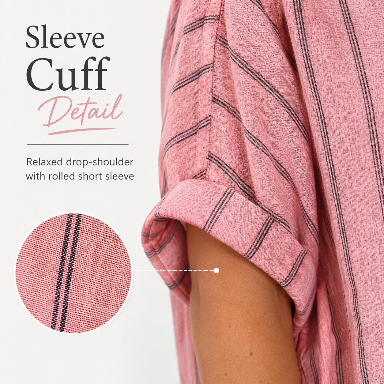 🔥Limited Deal 8-Pack Women's Cotton Linen Stripe Button-Front Tunic Blouses🔥