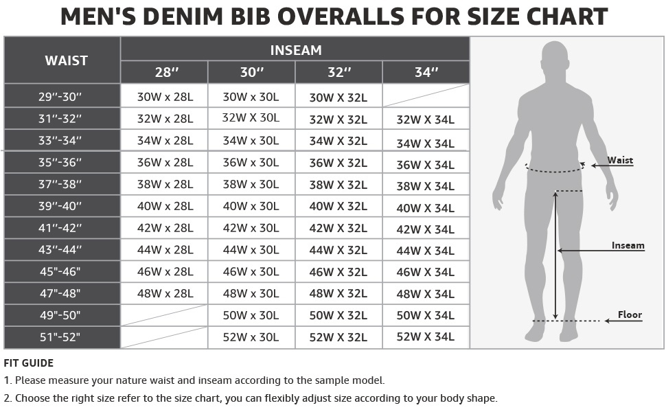 🔥Men's Denim Bib Overalls, Workwear with Adjustable Straps and Convenient Tool Pockets