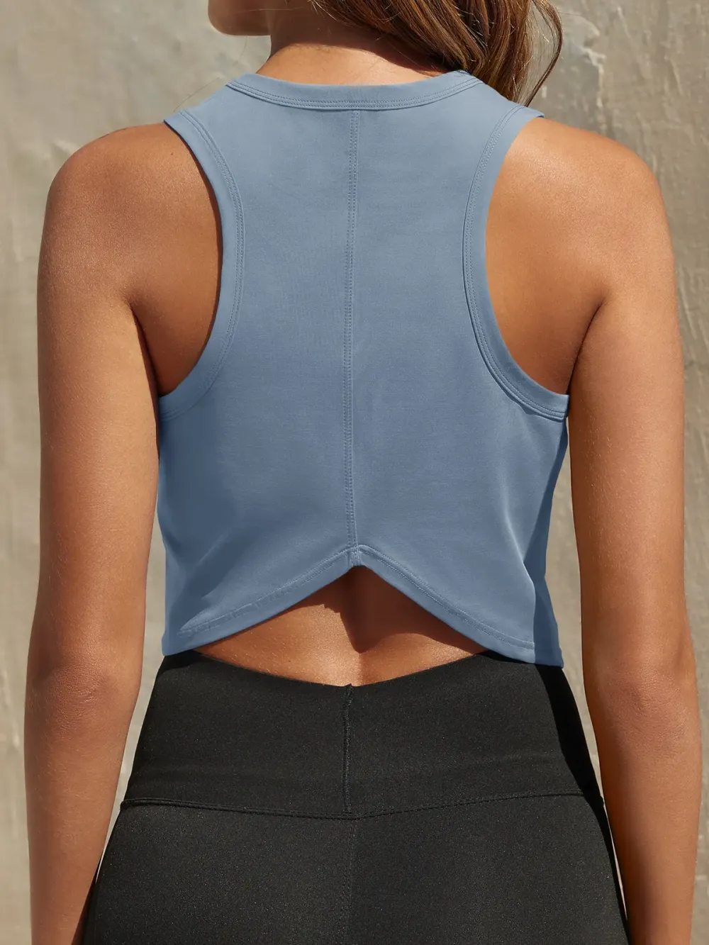 Women's Workout Cropped Tank Tops Racerback Sleeveless Crewneck Running Yoga Active Shirts